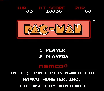 Pac-Man (USA) (Virtual Console) screen shot title